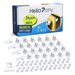 Brand New Magnetic Child Safety Locks – 24 Locks + 4 Keys